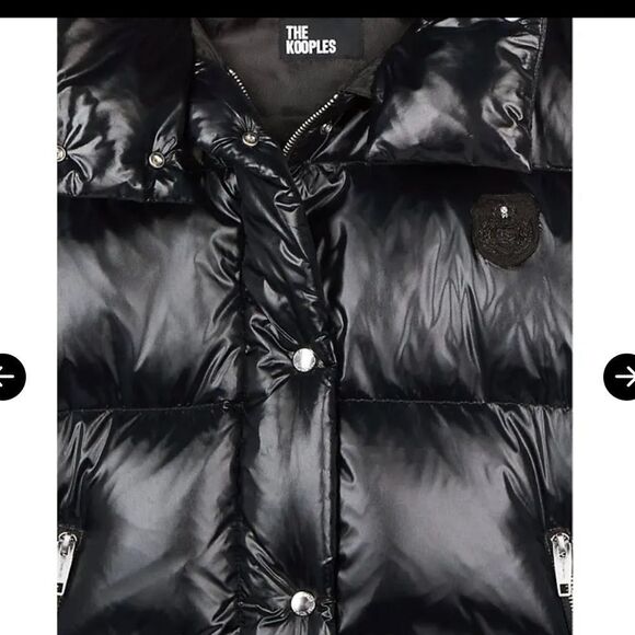 $715 The Kooples Detachable-Sleeve Hooded Padded Shell-Down Jacket Puffer NWT Sm - Picture 8 of 13